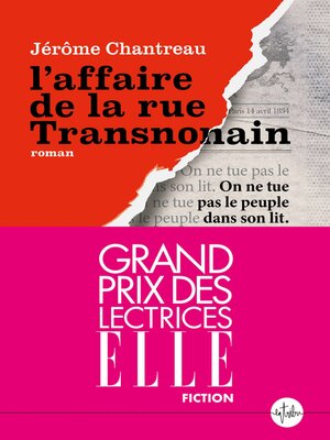 cover image of L'affaire de la rue Transnonain (Grand Prix des Lectrices ELLE 2025)
